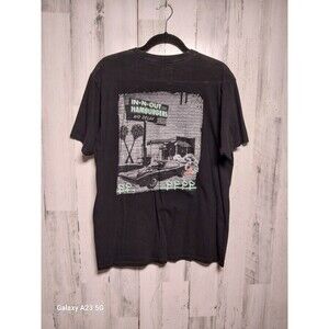 In N Out Burger California Black 100% Pre-Shrunk Cotton Short Sleeve Tee Shirt L